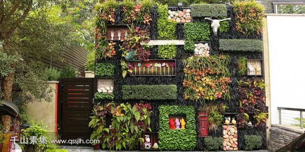 多元素植物墙 感受艺术设计的魅力