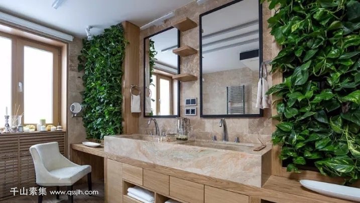 厕所植物墙,室内植物墙,植物墙设计,植物墙景观