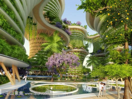 自给自足的“智能”城市，创建美好的绿色花园