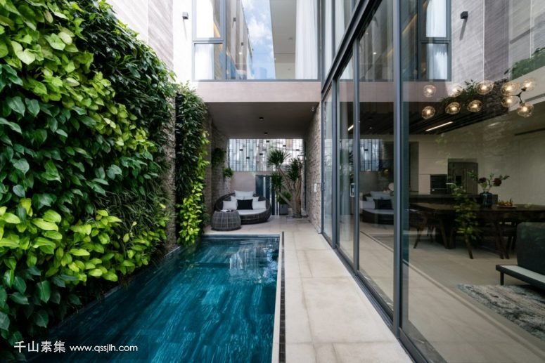 现代室内绿化设计效果图，豪宅搭配绿植墙让家更舒适！