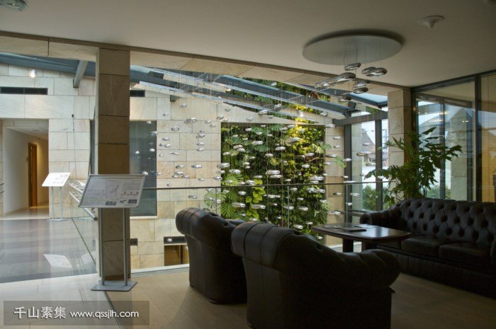 【六安植物墙】国土储蓄银行植物墙 生态典雅的中庭