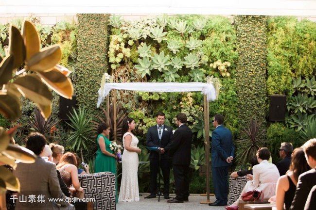 当仿真植物墙走进婚礼 仪式成为永久的记忆