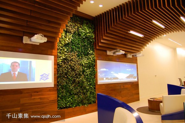 银行植物墙,植物墙设计,植物墙景观