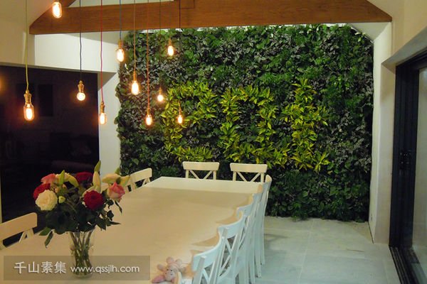 餐厅背景植物墙